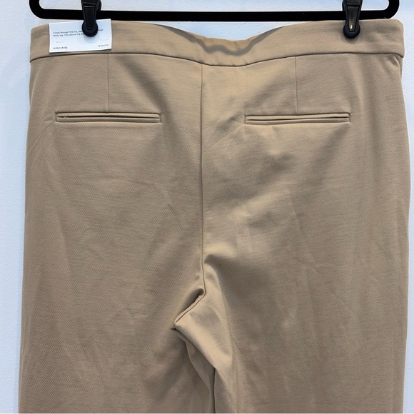 Ann Taylor The Sailor Wide Leg Crop Pant Stretch Knit Khaki Tan Office 16P NEW - Picture 6 of 12